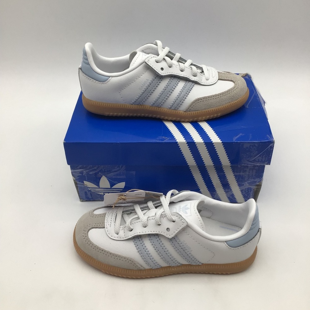 Adidas Samba OG CF EL I Kids Shoes White Crystal Sky JQ2029 Size 10K Toddler NEW